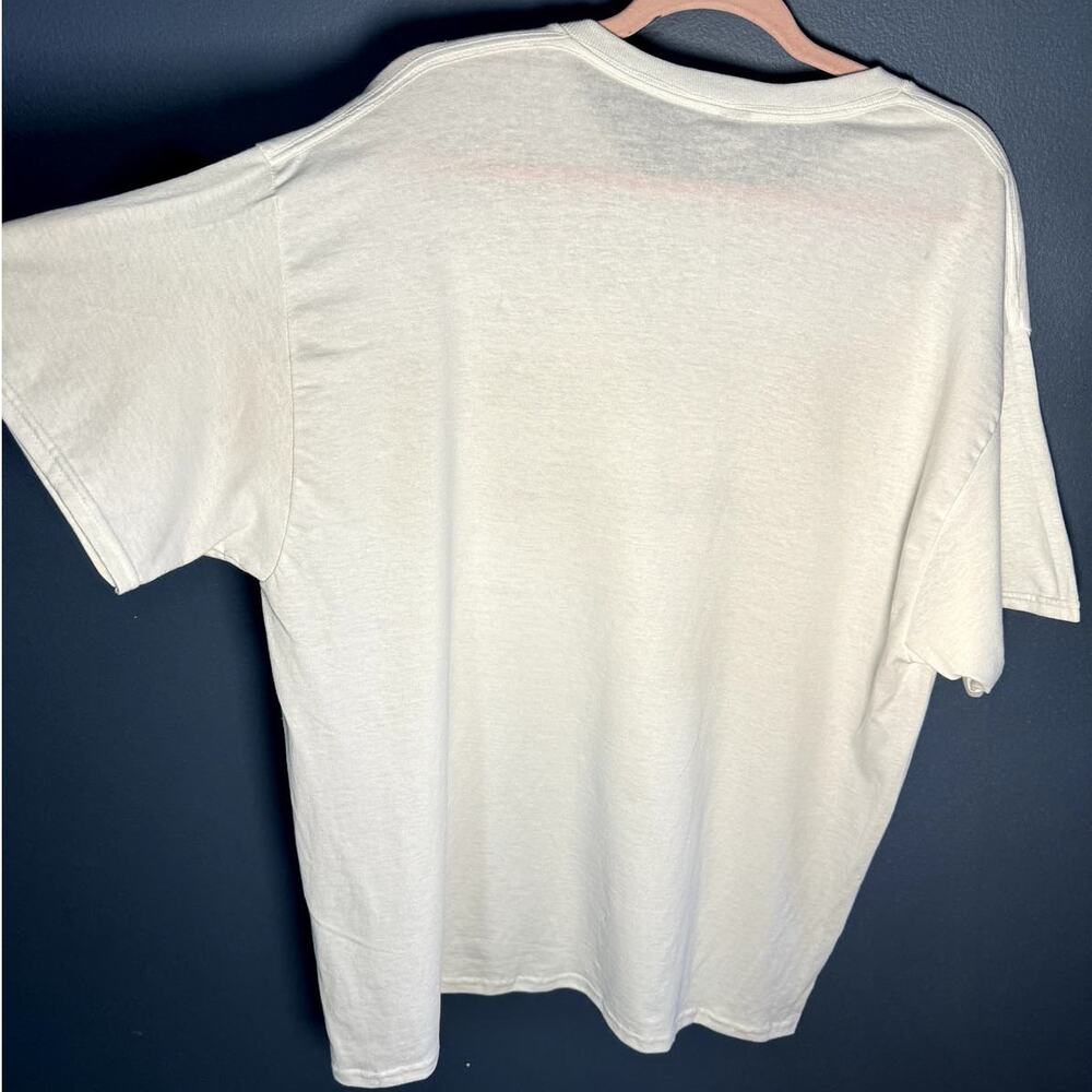 GILDAN HEAVY COTTON MENS CUSTOM GRAPHIC SHORT SLEEVE WHITE T-SHIRT SIZE XL - Picture 6 of 7